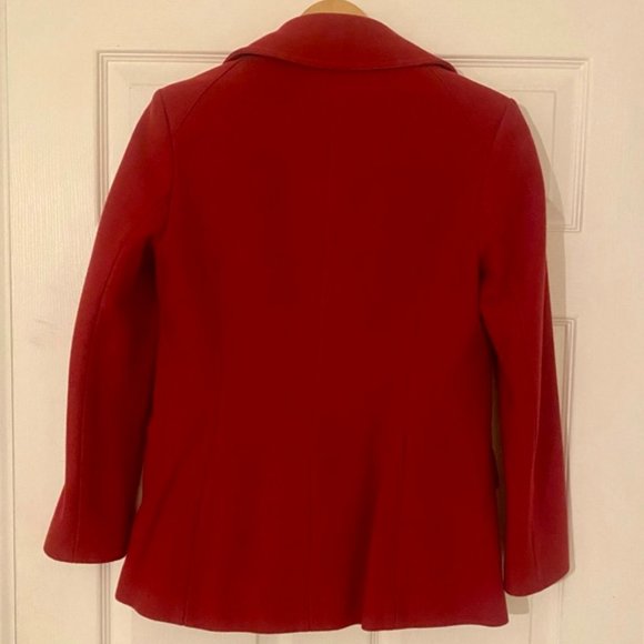 BANANA REPUBLIC Petite Red Italian Wool Coat - Picture 6 of 13
